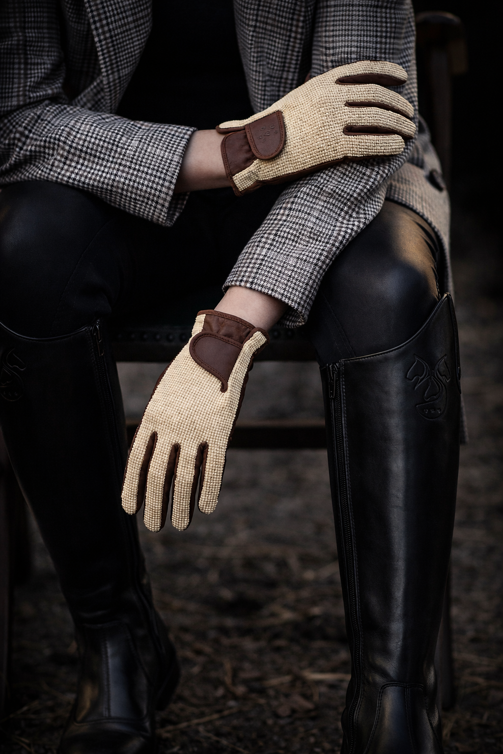 Gerçek deri binicilik eldiven