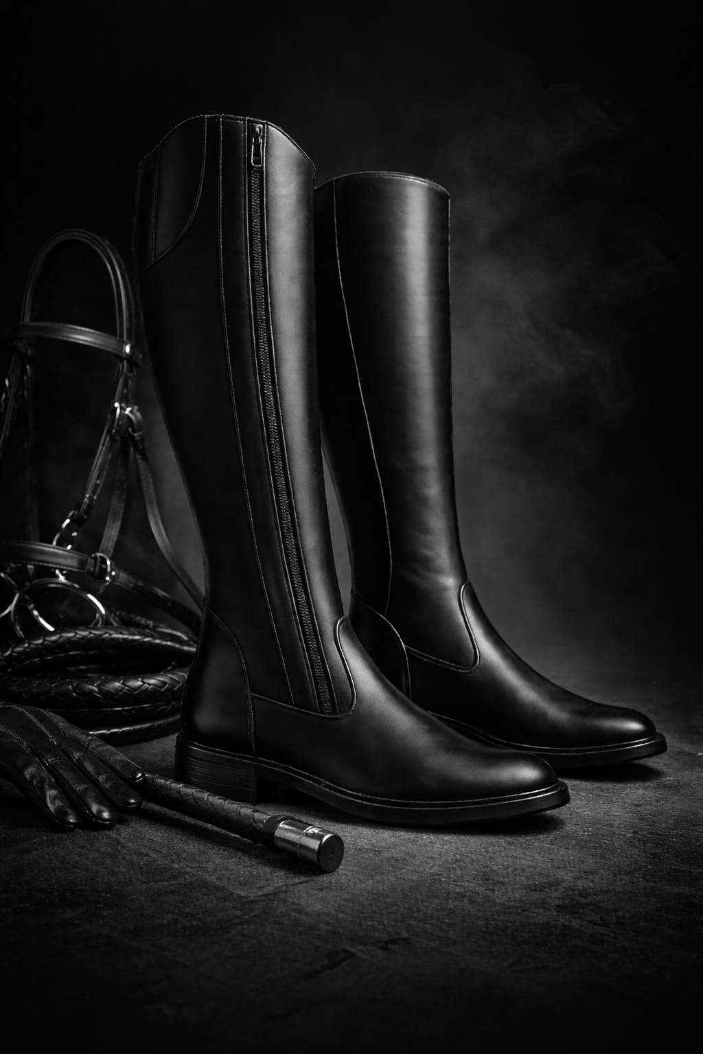 Suni Deri Lüks Binicilik Çizmesi